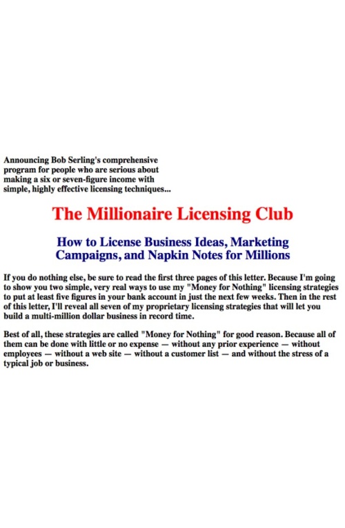 Bob Serling – Million Dollar Licensing 2.0