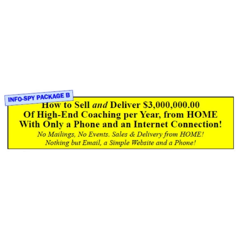 Tom Orent – How to Sell $3M yr High End Coaching