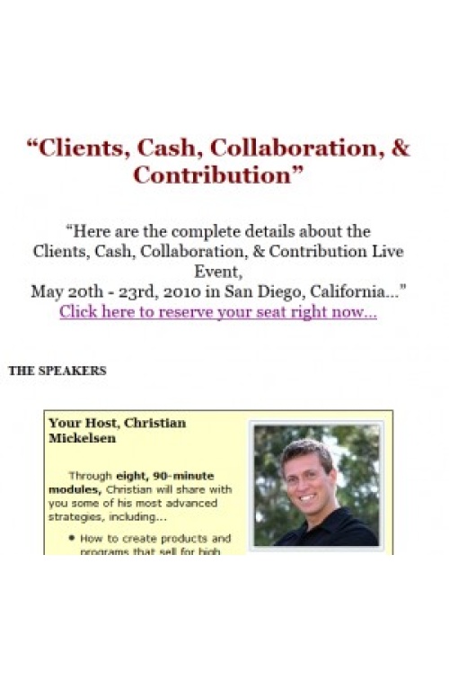 Christian Mickelsen – Clients, Cash, Collaboration, & Contribution C4