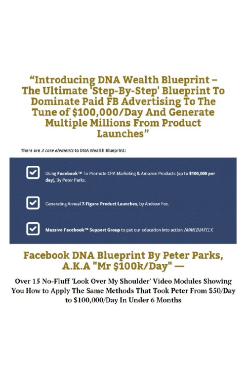 DNA Wealth Blueprint (Updated) By PETER PARKS and ANDREW FOX