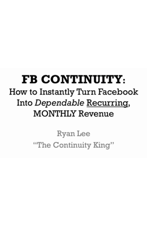 Ryan Lee – FB Continuity