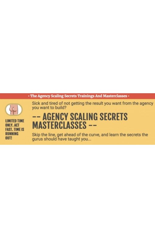 The Agency Scaling Secrets Trainings And Masterclasses – Jeff Miller